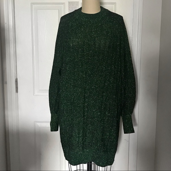 H&M Green Glittery Long Sweater - Picture 2 of 7